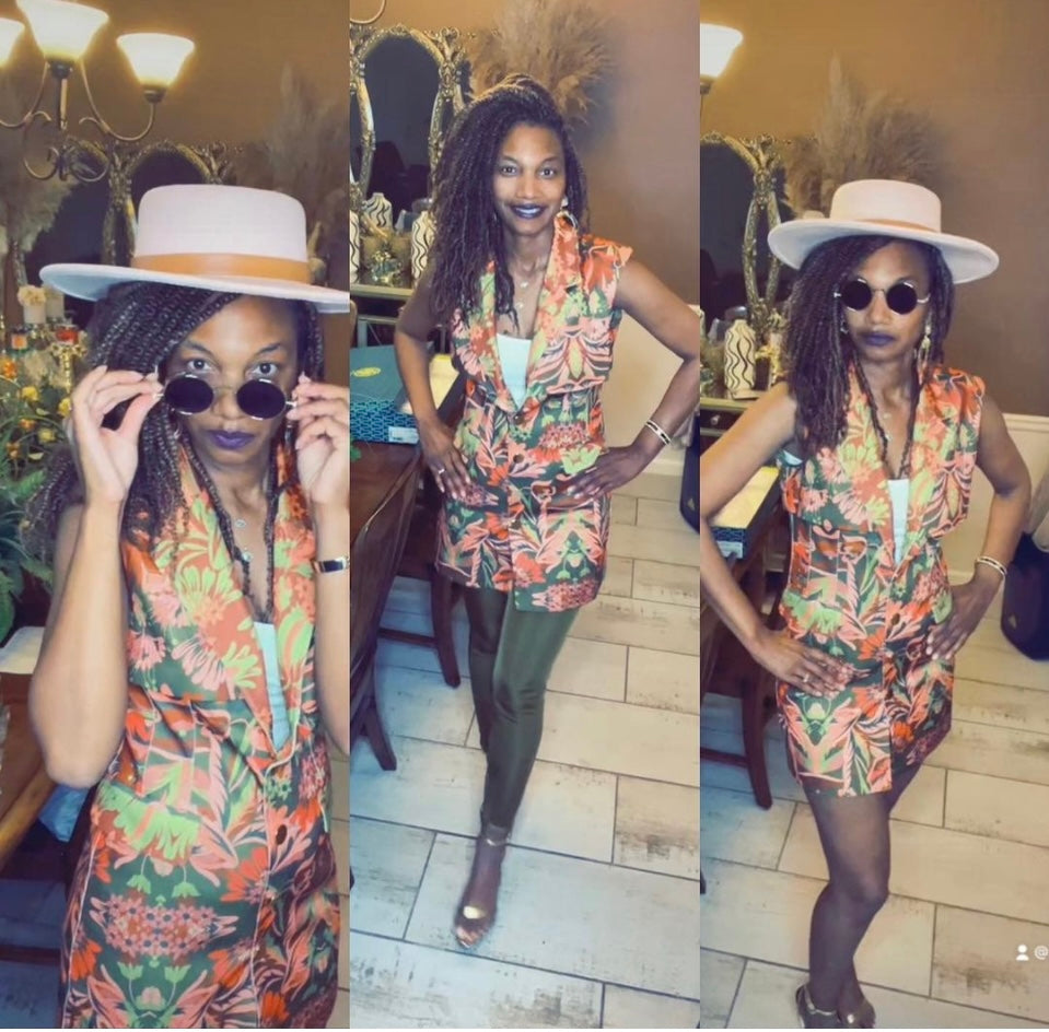 Printed Blazer Dress