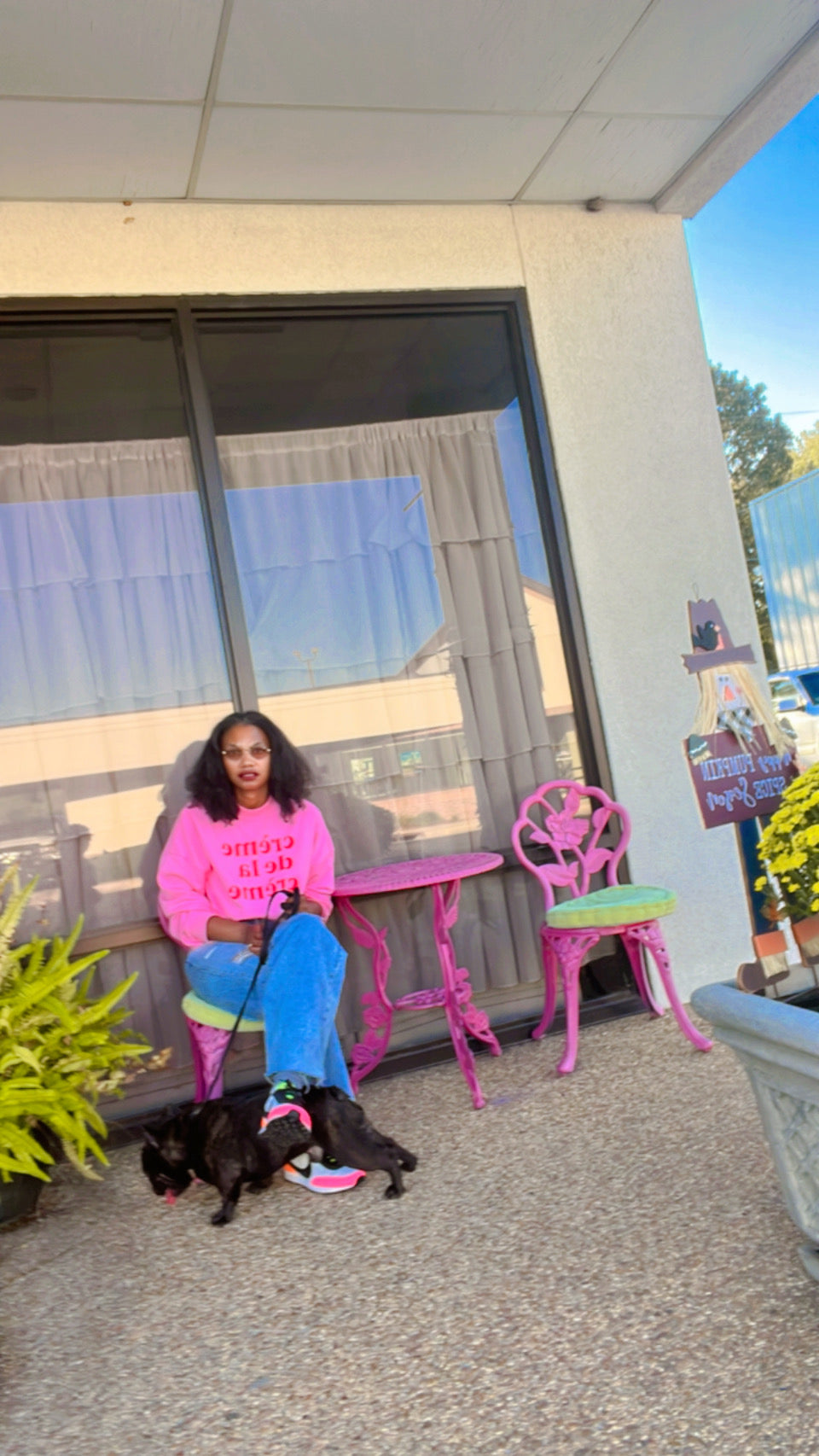 Pink and Red Creme Dela Crème Sweater