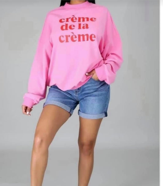 Pink and Red Creme Dela Crème Sweater