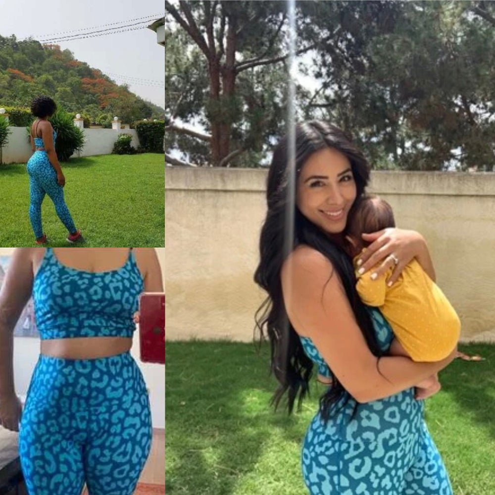 Turquoise and Ocean Animal Print sports set