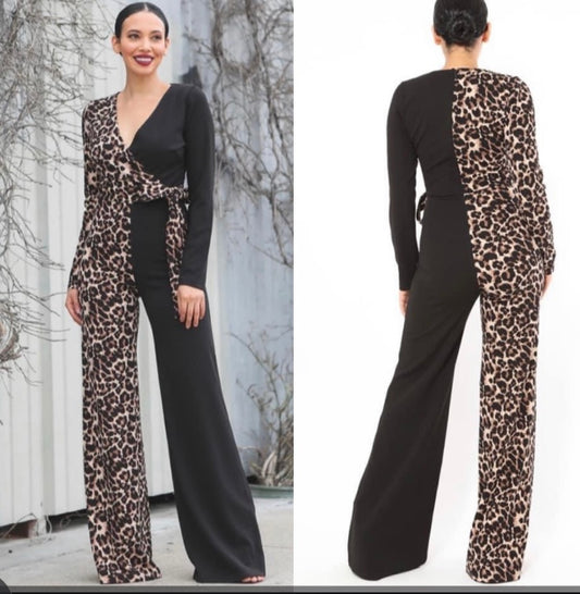 Leopard/black Jumpsuit