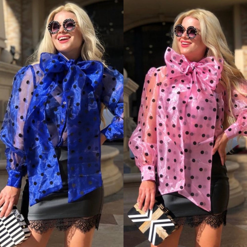 The BowTie Dots Blouse