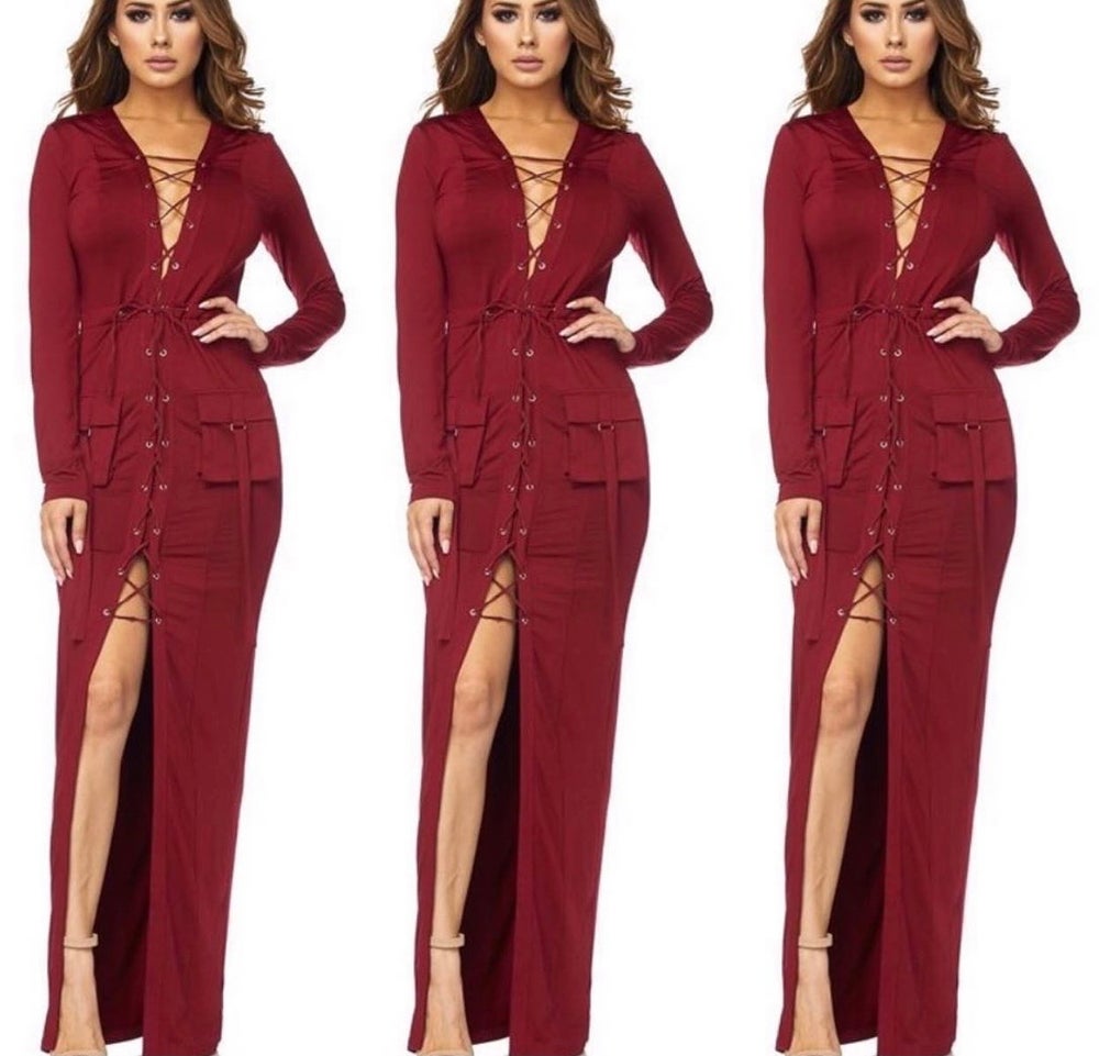 Burgundy string Maxi