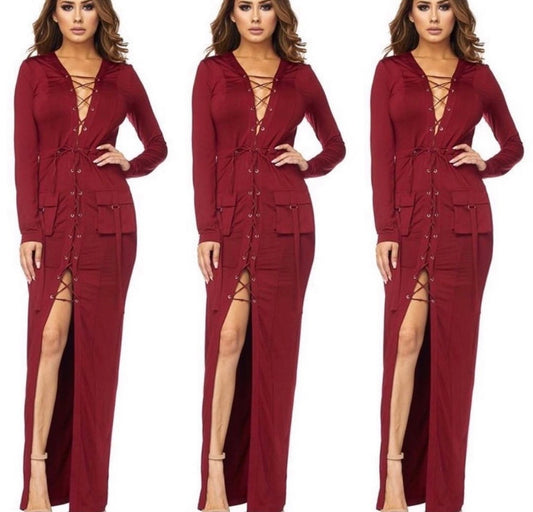 Burgundy string Maxi